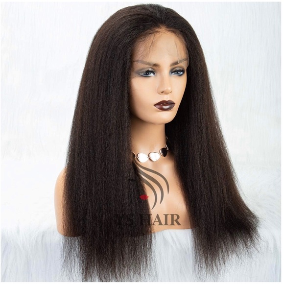 360 Lace Frontal Wigs Italian Yaki Human Hair - Picture 3 of 7